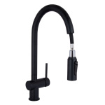 Q-tap Rozcesti з висувним виливом з підключенням для питної води QTROZ366BLM45940 Black Matt - купити в інтернет-магазині Техностар