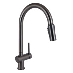 Q-tap Rozcesti з висувним виливом з підключенням для питної води QTROZ366GMB45939 Gunmetal Black PVD - купити в інтернет-магазині Техностар