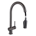 Q-tap Rozcesti з висувним виливом з підключенням для питної води QTROZ366GMB45939 Gunmetal Black PVD - купити в інтернет-магазині Техностар