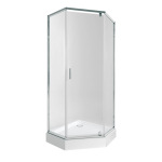 Q-tap Scorpio CRM10995-AC6 Clear 2120x900x900 мм + піддон Diamond 309912 90x90x12 см з сифоном - купити в інтернет-магазині Техностар