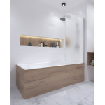 Q-tap Standard CRM407513APL скло Pear 6 мм, 75х130 см, ліва - купити в інтернет-магазині Техностар