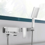 Q-tap Swan Cascada з поворотним виливом (з душовим гарнітуром) QTSWA260CRM45565 Chrome - купити в інтернет-магазині Техностар