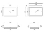 Q-tap Tern 600x400x110 WHITE QT171180841W +  PU02 - купити в інтернет-магазині Техностар