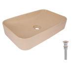 Q-tap Tern 610x350x135 мм, Beige, прямокутна, з донним клапаном QTTER188SB49790 - купити в інтернет-магазині Техностар