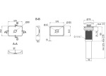 Q-tap Tern 610x350x135 мм, Stone grey, прямокутна, з донним клапаном QTTER188SG49789 - купити в інтернет-магазині Техностар