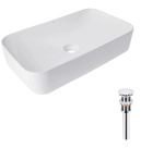 Q-tap Tern накладна прамокутна 610x350x135 мм WHITE + Донний клапан PU02 - купити в інтернет-магазині Техностар