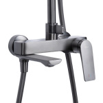 Q-tap Vlasta New на три споживача (з виливом) QTVLA111GMB45651 Gunmetal Black PVD - купити в інтернет-магазині Техностар