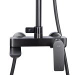 Q-tap Vlasta New на три споживача (з виливом) QTVLA111GMB45651 Gunmetal Black PVD - купити в інтернет-магазині Техностар