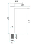REA Arlo brushed nickel, високий (REA-B4588) - купити в інтернет-магазині Техностар