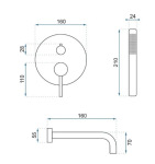 REA Lungo Золото Мат + Box REA-B7503 - купити в інтернет-магазині Техностар