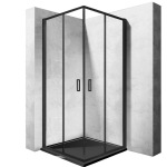 REA Punto 90x90 black безпечне скло, прозоре (REA-K4801) - купити в інтернет-магазині Техностар