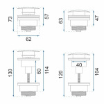 REA White click-clack (REA-A2361) - купити в інтернет-магазині Техностар