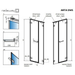Radaway Arta Chrome+ DWS 120Rx2000 прозоре 386828-03-01R/386091 - купити в інтернет-магазині Техностар