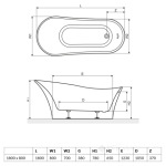 Radaway CRETA 180x080U WA1-43-180x080U - купити в інтернет-магазині Техностар