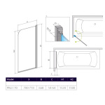 Radaway Eos PNJ I 700Lx1520 хром/прозоре 1205101-101L - купити в інтернет-магазині Техностар