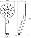 Ravak 956.00 Hand shower with mist function X07P233 - купити в інтернет-магазині Техностар