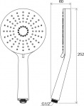 Ravak 961.00 Handshower Flat XXL X07P344 - купити в інтернет-магазині Техностар