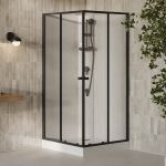 Ravak BOXSRV2-90 Чорний TRANSPARENT+(піддон+душ.панель+нерухома.стінка) X8F277C11Z1F - купити в інтернет-магазині Техностар