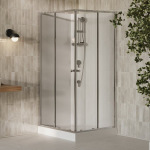 Ravak BOXSRV2-90 Полір. алюм. TRANSPARENT+(піддон+душ.панель+нерухома.стінка) X82277311Z1F - купити в інтернет-магазині Техностар