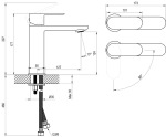 Ravak CR II 014.01CR Змішувач для умивальника BeCool 175 мм, без стоку, хром X070448 - купити в інтернет-магазині Техностар