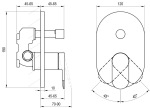 Ravak CR II 065.00CR під R-box RB070.50, хром X070454 - купити в інтернет-магазині Техностар