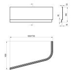 Ravak Chrome 170x105 R (фронтальная) CZA4100A00 - купити в інтернет-магазині Техностар