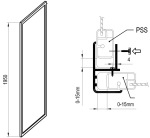 Ravak PSS-80 195 white+glass Transparent (940401O2Z1) - купити в інтернет-магазині Техностар