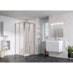 Ravak SRV 2-90 195 S (Transparent) Black Душевой уголок 14V703O2Z1 - купити в інтернет-магазині Техностар