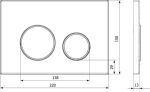 Ravak WC Панель управління RAVAK VITRUM  CIRCLE Чорний (знято з виробництва) GPX2240116 - купити в інтернет-магазині Техностар