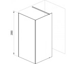 Ravak Walk In Corner-120/80 v.200  Полір. алюм. Transparent (знято з виробництва) GW1CG4C00Z1 - купити в інтернет-магазині Техностар