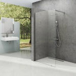 Ravak Walk In Wall-80 v.200 black+Transparent - купити в інтернет-магазині Техностар