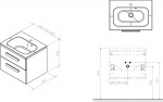 Ravak Wash basin cupboard SD 600 Chrome II cappuccino/white - купити в інтернет-магазині Техностар