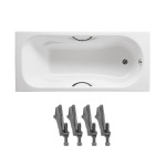 Roca A23097000R+A150412330 Комплект: MALIBU ванна 170*75см, с ручками + ножки - купити в інтернет-магазині Техностар