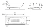 Roca CONTINENTAL 170*70см, без нiжок A21291100R - купити в інтернет-магазині Техностар