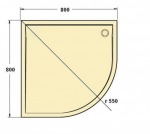 Sanswiss WMR55090004 MARBLEMATE Піддон 900х900 - купити в інтернет-магазині Техностар