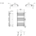 Terma WWQSN087045KS96E8P Quadrus Slim One 870-450, колір Soft 9016 (б  - купити в інтернет-магазині Техностар