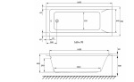 Volle 1210.001670 SOLO 160*70*40,5 см без ножек, акрил 5мм - купити в інтернет-магазині Техностар