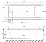 Volle 1210.001770 SOLO 170*70*42,5 см без ножек - купити в інтернет-магазині Техностар