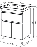 Yuvvis Монако ТН- 3 70 з умивальником 
