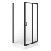 BRASCO 100*80*190 прямок,розсув.дверима, чорний,прозоре S168-015  - купити в інтернет-магазині Техностар