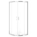 BRASCO 80*80*190 напівкруг,розсув.дверима, хром,прозоре S168-001  - купити в інтернет-магазині Техностар