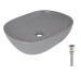 Aquarius 470x380x120 мм, Stone grey, прямокутна, з донним клапаном QTAQA188SG49780  - купити в інтернет-магазині Техностар