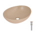 Dove 415x340x140 мм, Beige, овальна, з донним клапаном QTDOV188SB49784  - купити в інтернет-магазині Техностар