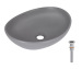 Dove 415x340x140 мм, Stone grey, овальна, з донним клапаном QTDOV188SG49783  - купити в інтернет-магазині Техностар