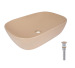 Robin 600x390x150 мм, Beige, прямокутна, з донним клапаном QTROB188SB49787 - купити в інтернет-магазині Техностар
