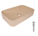 Tern 610x350x135 мм, Beige, прямокутна, з донним клапаном QTTER188SB49790  - купити в інтернет-магазині Техностар