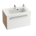 Wash basin cupboard SD 600 Chrome cappuccino/white - купити в інтернет-магазині Техностар